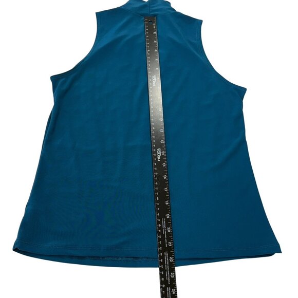 Vtg Y2K Fairycore Top Sz S Embellished Sleeveless Teal Beaded whimsical - Picture 5 of 8